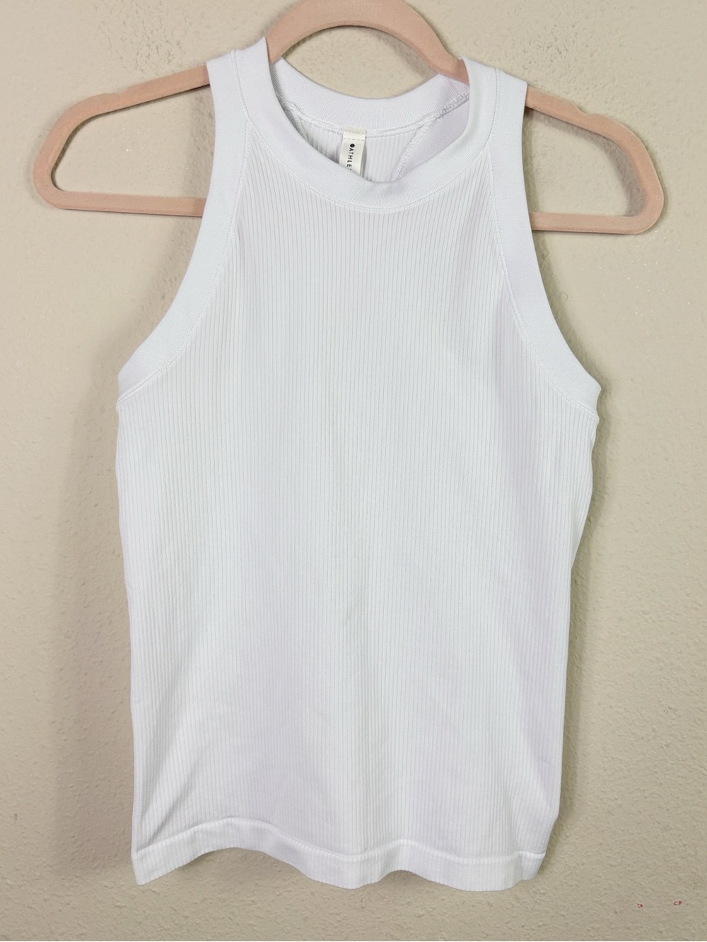 Athleta White Racerback Ribbed Tank Top size Small